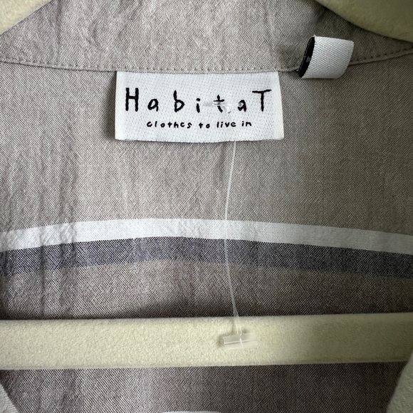 NWOT Habitat Small Shades Of Taupe Cotton Artsy Bohemian Relaxed Fit Tunic Top - Picture 7 of 10